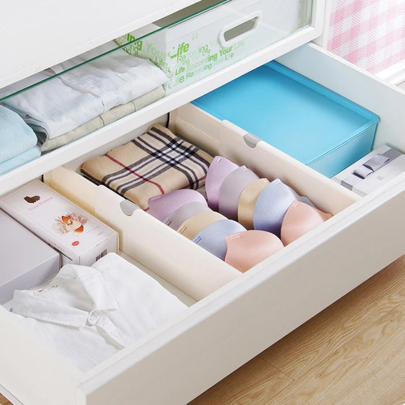 Adjustable Storage Drawers Divider Retractable Plastic Drawer Partition Holder Household Storage Clapboard Kitchen Organizador