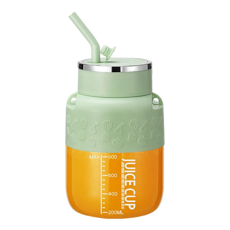 10 Blade 800Ml Electric Fruit Juicer Portable Home USB Rechargeable Sports Bottle Juicing Cup Mixer for Shakes and Smoothies