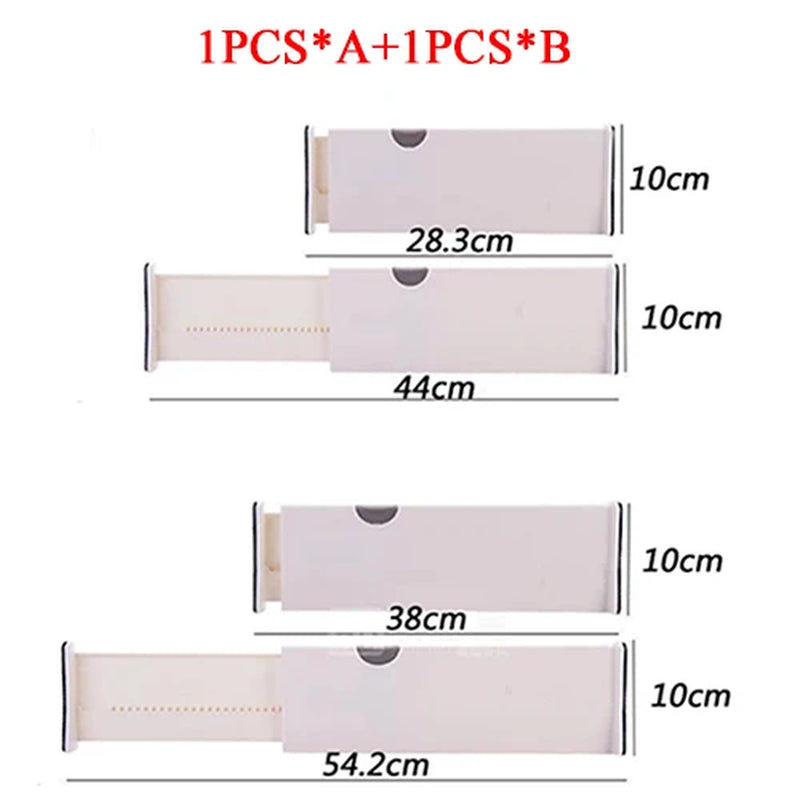Adjustable Storage Drawers Divider Retractable Plastic Drawer Partition Holder Household Storage Clapboard Kitchen Organizador