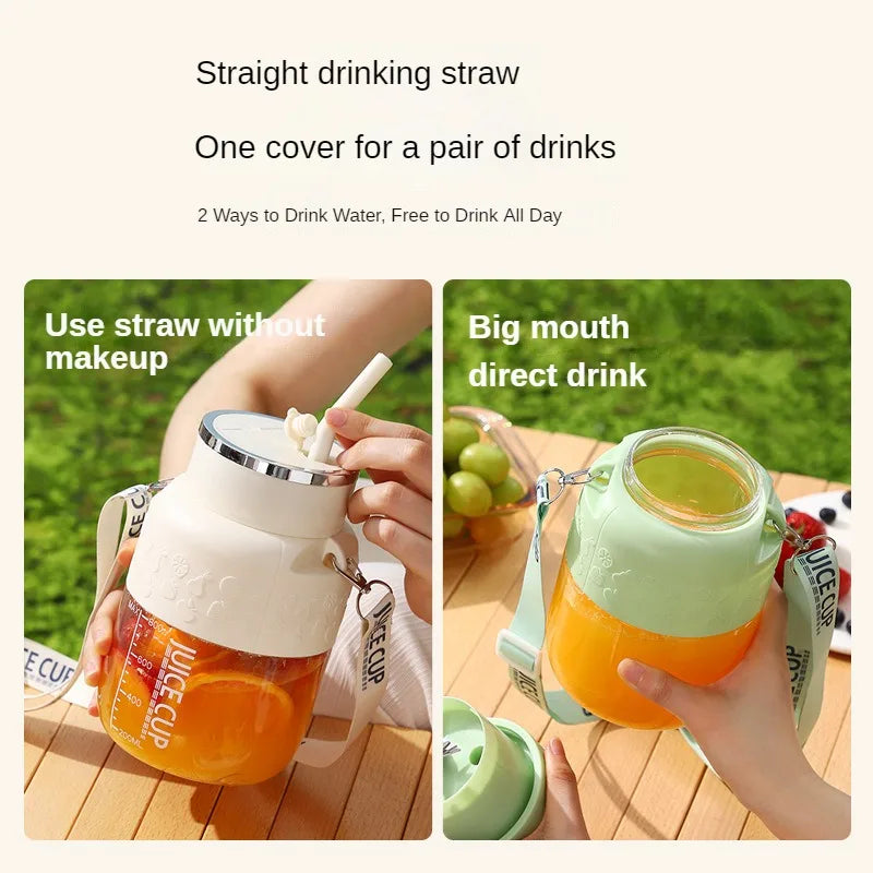 10 Blade 800Ml Electric Fruit Juicer Portable Home USB Rechargeable Sports Bottle Juicing Cup Mixer for Shakes and Smoothies