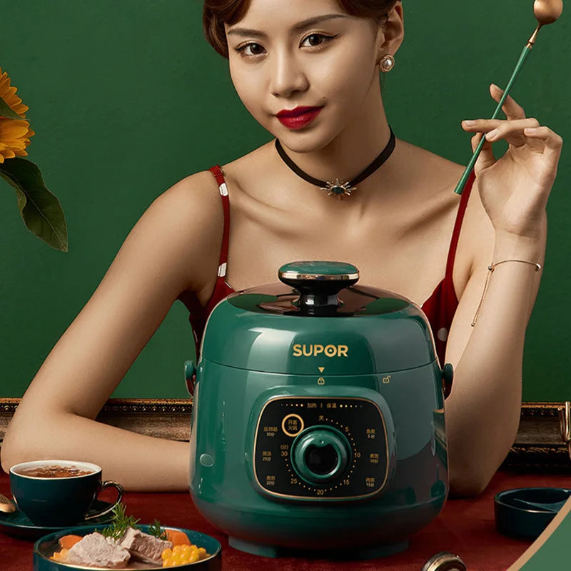 220V 1.8L Electric Rice Cooker Multifunctional Household Electric Pressure Rice Cooker Non-Stick Mini Multi Cooker