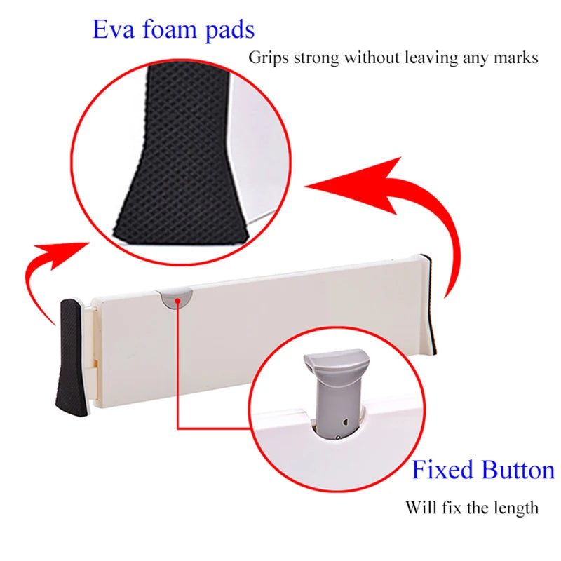 Adjustable Storage Drawers Divider Retractable Plastic Drawer Partition Holder Household Storage Clapboard Kitchen Organizador